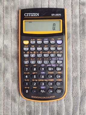 Citizen SR-260N Scientific Calculator - Black with Orange Trim